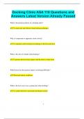 Docking Clinic ASA 118 Questions and Answers Latest Version Already Passed