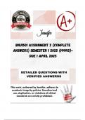 BNU1501 Assignment 2 &lpar;COMPLETE ANSWERS&rpar; Semester 1 2025 &lpar;199915&rpar;- DUE 1 April 2025&semi; 100&percnt; correct solutions and explanations