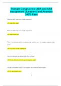 Triangle Congruence&colon; ASA and AAS Assignment Questions and Answers  100&percnt; Pass