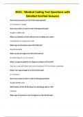 D521 - Medical Coding Test Questions with Detailed Verified Answers
