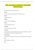 D521 med coding Test Questions with Detailed Verified Answers