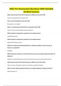 D521 Pre-Assessment Questions With Detailed Verified Answers