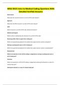 WGU D521 Intro to Medical Coding Questions With Detailed Verified Answers