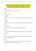D521 INTRODUCTION TO MEDICAL CODING &vert; Questions with Detailed Verified Answers