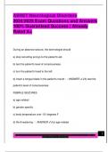 ABRET Neurological Disorders  2024&sol;2025 Exam Questions and Answers  100&percnt; Guaranteed Success &vert; Already  Rated A&plus; 