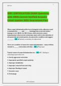 WRT CERTIFICATION EXAM Questions with 100&percnt; Correct Verified Answers Latest Update 2025 Guaranteed Pass