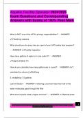 Aquatic Facility Operator 2024&sol;2025  Exam Questions and Corresponding  Answers with Surety of 100&percnt; Pass Mark