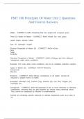 PMT 108 Principles Of Water Unit 2 Questions And Correct Answers