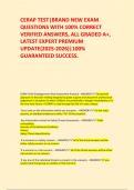 CERAP TEST&vert;BRAND NEW EXAM QUESTIONS WITH 100&percnt; CORRECT VERIFIED ANSWERS&comma; ALL GRADED A&plus;&comma; LATEST EXPERT PREMIUM UPDATE&lpar;2025-2026&rpar;&vert;100&percnt; GUARANTEED SUCCESS&period;