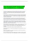 FSA REVIEW EXAM QUESTIONS AND ANSWERS ALL CORRECT 