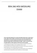 HESI REVIEW -1 BSN 266 LATEST QUESTIONS AND CORRECT ANSWERS &lpar;VERIFIED ANSWERS&rpar; &vert;ALREADY GRADED A&plus;