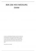 BSN 266 MED SURG HESI STUDY GUIDE QUESTIONS AND CORRECT ANSWERS 