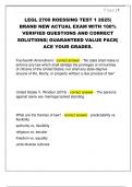 LEGL 2700 ROESSING TEST 1 2025&vert;  BRAND NEW ACTUAL EXAM WITH 100&percnt;  VERIFIED QUESTIONS AND CORRECT  SOLUTIONS&vert; GUARANTEED VALUE PACK&vert;  ACE YOUR GRADES&period;