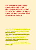 AMCA MAA BILLING & CODING EXAM&comma; BRAND NEW EXAM QUESTIONS WITH 100&percnt; CORRECT ANSWERS&comma; ALL GRADED A&plus;&vert;LATEST EXPERT UPDATE&lpar;2025-2026&rpar;&vert;100&percnt; GUARANTEED SUCCESS&period;