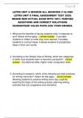 LETRS UNIT 8 SESSION ALL SESSIONS &lpar;1-6&rpar; AND  LETRS UNIT 8 FINAL ASSESSMENT TEST 2025&vert;  BRAND NEW ACTUAL EXAM WITH 100&percnt; VERIFIED  QUESTIONS AND CORRECT SOLUTIONS&vert;  GUARANTEED VALUE PACK&vert; ACE YOUR GRADES&period; 