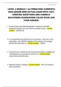 LEVEL 2 MODULE 1 ALTERNATING CURRENTS  2025&vert; BRAND NEW ACTUAL EXAM WITH 100&percnt;  VERIFIED QUESTIONS AND CORRECT  SOLUTIONS&vert; GUARANTEED VALUE PACK&vert; ACE  YOUR GRADES&period; 