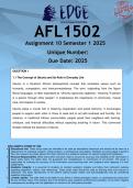 AFL1502 Assignment 1 &lpar;ANSWERS&rpar; Semester 1 2025 - DISTINCTION GUARANTEED