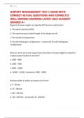 AIRPORT MANAGEMENT TEST 2 EXAM WITH CORRECT ACTUAL QUESTIONS AND CORRECTLY WELL DEFINED ANSWERS LATEST 2025 ALREADY GRADED A&plus;