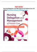 Test Bank For Nursing Delegation And Management Of Patient Care 3rd Edition By Kathleen Motacki&comma; Kathleen Burke&vert; 9780323625463&vert; All Chapters 1-21