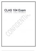 Exam &lpar;elaborations&rpar; CLAS 104