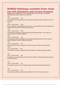 NOMAD Radiology complete Exam study set with Questions and correct Answers