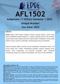 AFL1502 Assignment 11 ISIZULU &lpar;ANSWERS&rpar; Semester 1 2025 - DISTINCTION GUARANTEED