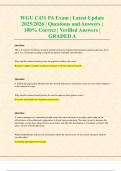 WGU C431 PA Exam &vert; Latest Update 2025&sol;2026 &vert; Questions and Answers &vert; 100&percnt; Correct &vert; Verified Answers &vert; GRADED A