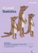 Pearson Edexcel Level 3 Advanced GCE in Statistics &lpar;9ST0&rpar; &ndash; Complete Questions and Verified Answers &lpar;Updated 2025&sol;2026&rpar;