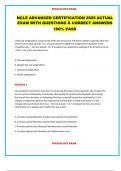 NCLE ADVANCED CERTIFICATION 2025 ACTUAL  EXAM WITH QUESTIONS & CORRECT ANSWERS  100&percnt; PASS 