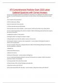 ATI Comprehensive Predictor Exam 2025 Latest Updated Questions with Correct Answers