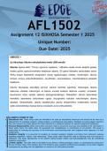 AFL1502 Assignment 12 ISIXHOSA &lpar;ANSWERS&rpar; Semester 1 2025 - DISTINCTION GUARANTEED