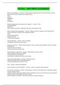TOTAL  HIP REPLACEMENT EXAM QUESTIONS AND ANSWERS