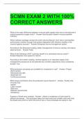 SCMN EXAM 2 WITH 100&percnt; CORRECT ANSWERS 
