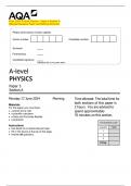 AQA&lowbar;2024&colon; A-level Physics - Paper 3 Section A  &lpar;Merged Question Paper and Marking Scheme&rpar; 