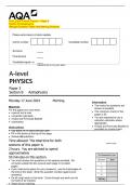 AQA&lowbar;2024&colon; A-level Physics - Paper 3  Section B Astrophysics&period;  &lpar;Merged Question Paper and Marking Scheme&rpar; 