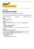 AQA&lowbar;2024&colon; A-level Religious Studies - Paper 2C  Study of Religion and Dialogues&colon; Hinduism&period;  &lpar;Merged Question Paper and Marking Scheme&rpar; 