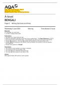AQA&lowbar;2024&colon; A-level Bengali - Paper 2  Writing &lpar;Set Texts and Films&rpar;  &lpar;Merged Question Paper and Marking Scheme&rpar;