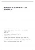 HONDROS NUR 160 FINAL EXAM GRADED A&plus;