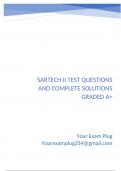 SARTECH II Test Questions and Complete Solutions Graded A&plus;&period;