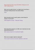 Maine Guide Exam Prep &lpar;Actual 2025&sol;2026&rpar; 128 Questions And 100&percnt; Verified Answers