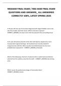 NSG6440 FINAL EXAM &sol; NSG 6440 FINAL EXAM QUESTIONS AND ANSWERS&lowbar; ALL ANSWERED CORRECTLY 100&percnt;&comma; LATEST SPRING 2025