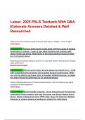 Latest  2025 PALS Testbank With Q&A  Elaborate Answers Detailed & Well  Researched 