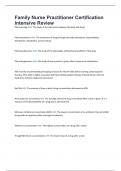 Family Nurse Practitioner Certification Intensive Review