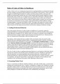 Roles of Codes of Ethics in Healthcare