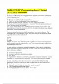 NUR2407&sol;2407 &semi;Pharmacology Exam 1 &lpar;Latest 2024&sol;2025&rpar; Rasmussen
