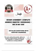 HES4809 Assignment 1 &lpar;COMPLETE ANSWERS&rpar; Semester 1 2025&lpar;854300&rpar;&semi; - DUE 30 May 2025 100&percnt; correct solutions and explanations&period;