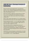 ASE B6 Test - Damage Analysis & Estimating Questions With Correct Verified Solutions