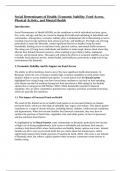 Social Determinants of Health&colon; Economic Stability&comma; Food Access&comma; Physical Activity&comma; and Mental Health