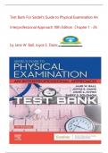 Test Bank For Seidel's Guide to Physical Examination An Interprofessional Approach 10th Edition by Jane W&period; Ball&comma; Joyce E&period; Dains Chapter 1-26
