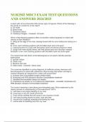 NUR2502 MDC3 EXAM TEST QUESTIONS AND ANSWERS 2024&sol;2025